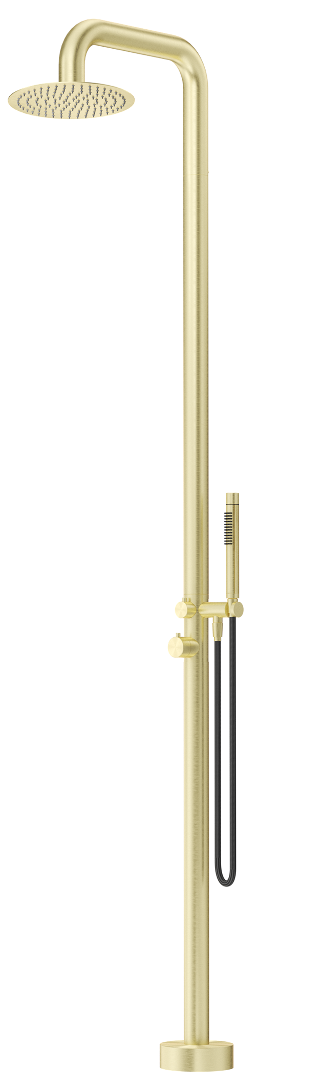 Bella Vista Mica Soft Square Freestanding Outdoor Shower - French Gold