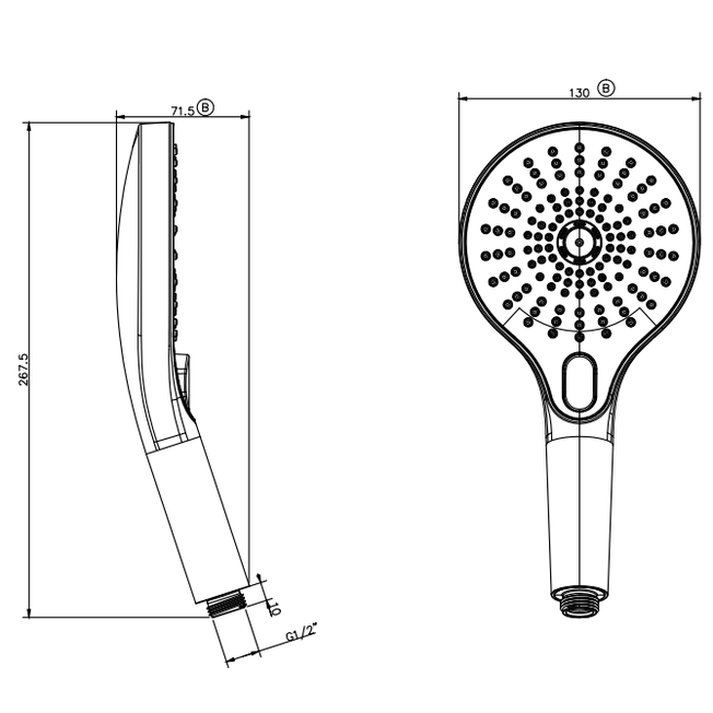 Bella Vista Mica Air Shower Handpiece