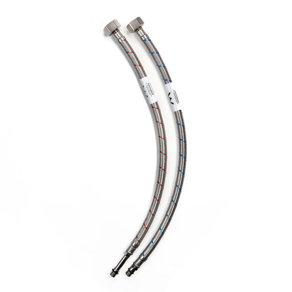 Caroma Flexible Hose Pair M10 x G1/2 410mm - Hot/Cold