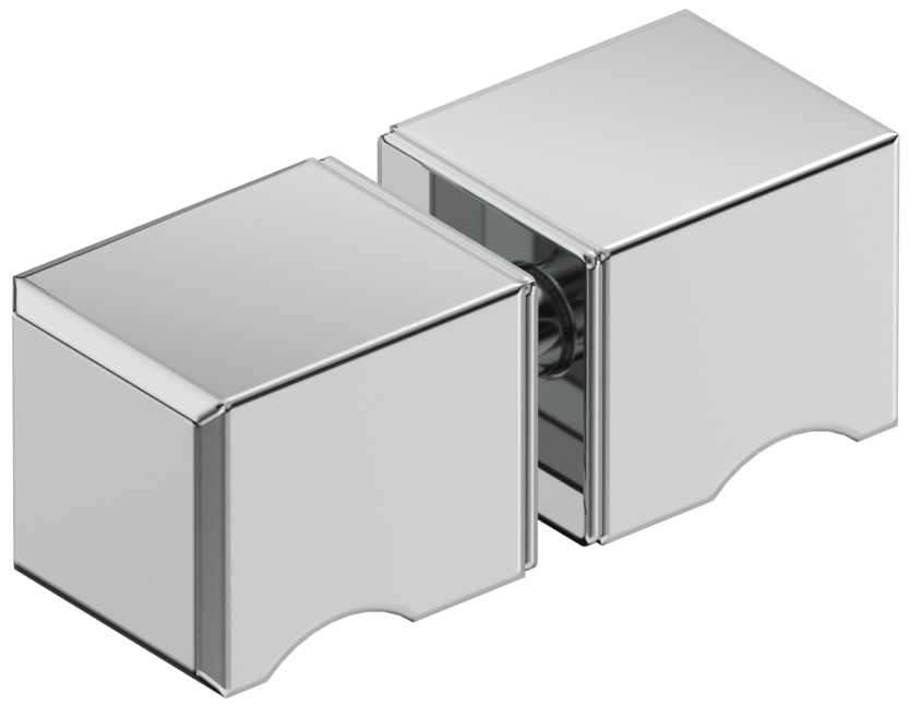 Bella Vista Shower Screen Handle - Square Knob - Chrome