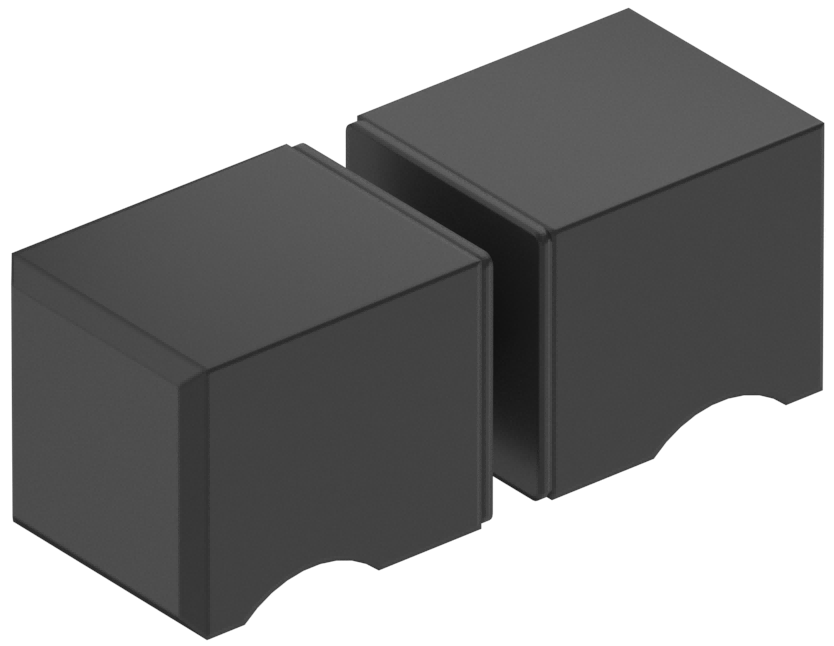 Bella Vista Shower Screen Handle - Square Knob - Black