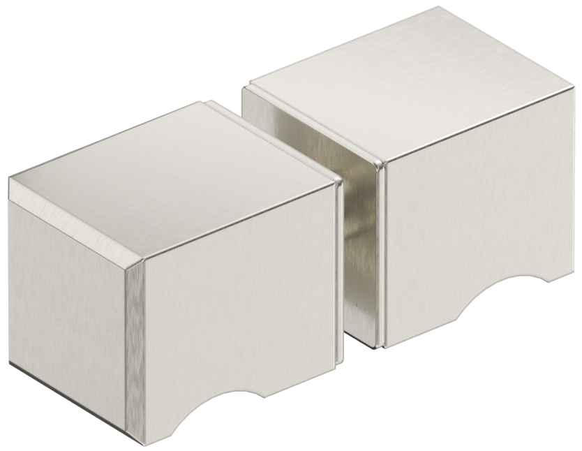 Bella Vista Shower Screen Handle - Square Knob - Brushed Nickel