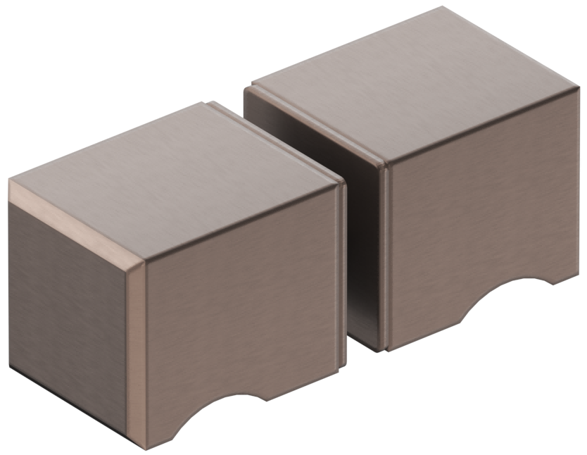 Bella Vista Shower Screen Handle - Square Knob - Dusk Bronze
