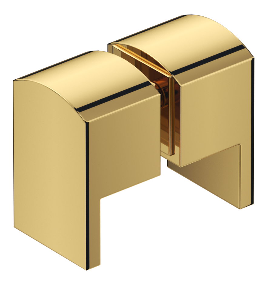 Bella Vista Shower Screen Handle - Square Lever - Shiny Gold