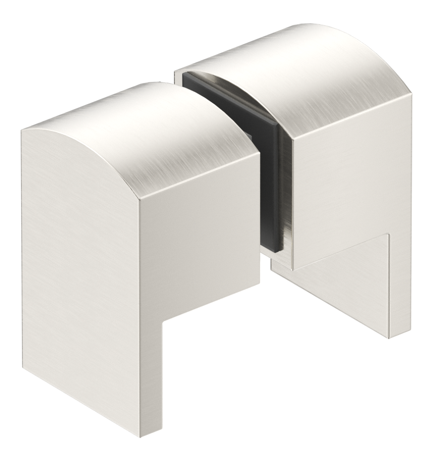 Bella Vista Shower Screen Handle - Square Lever - Brushed Nickel
