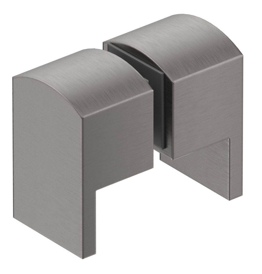 Bella Vista Shower Screen Handle - Square Lever - Gun Metal