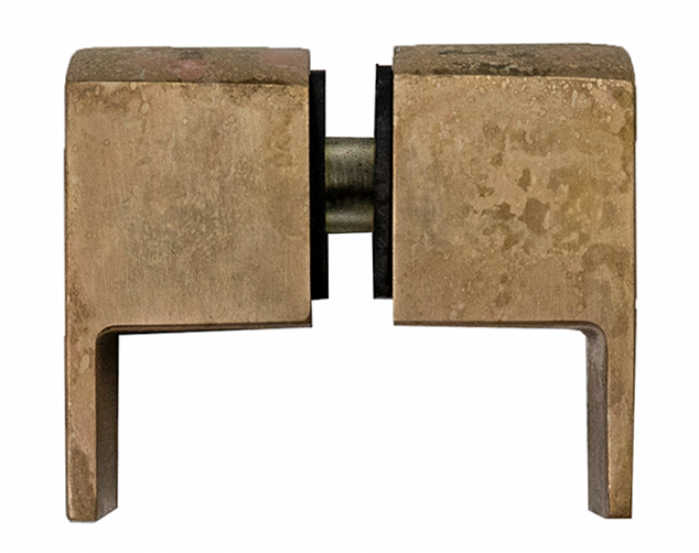 Bella Vista Shower Screen Handle - Square Lever - Living Brass