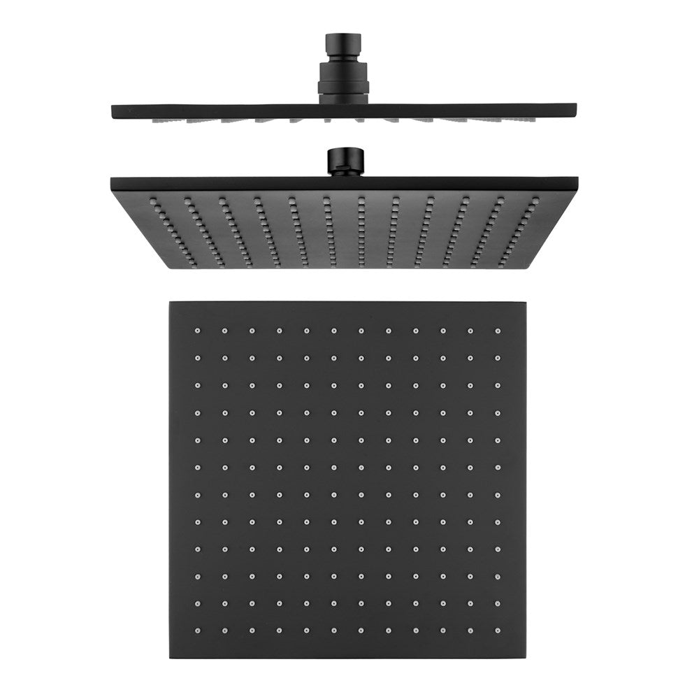 Cavallo 10inch Matte Black Soild Brass Shower Head