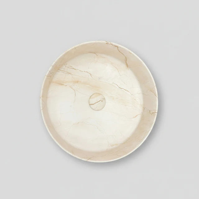 Claya - Serra-40 Above Counter Ceramic Basin Matte Stone Marble look
