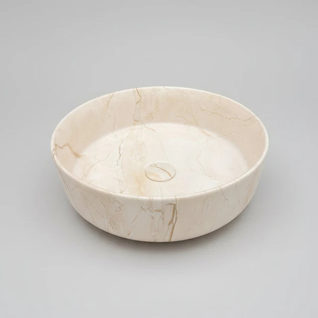 Claya - Serra-40 Above Counter Ceramic Basin Matte Stone Marble look