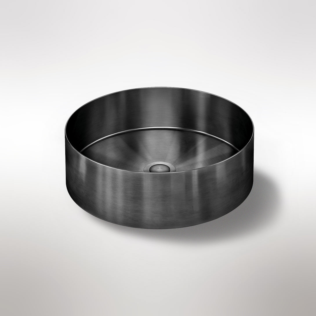 Meir Steel Round Bathroom Basin 380 x 110