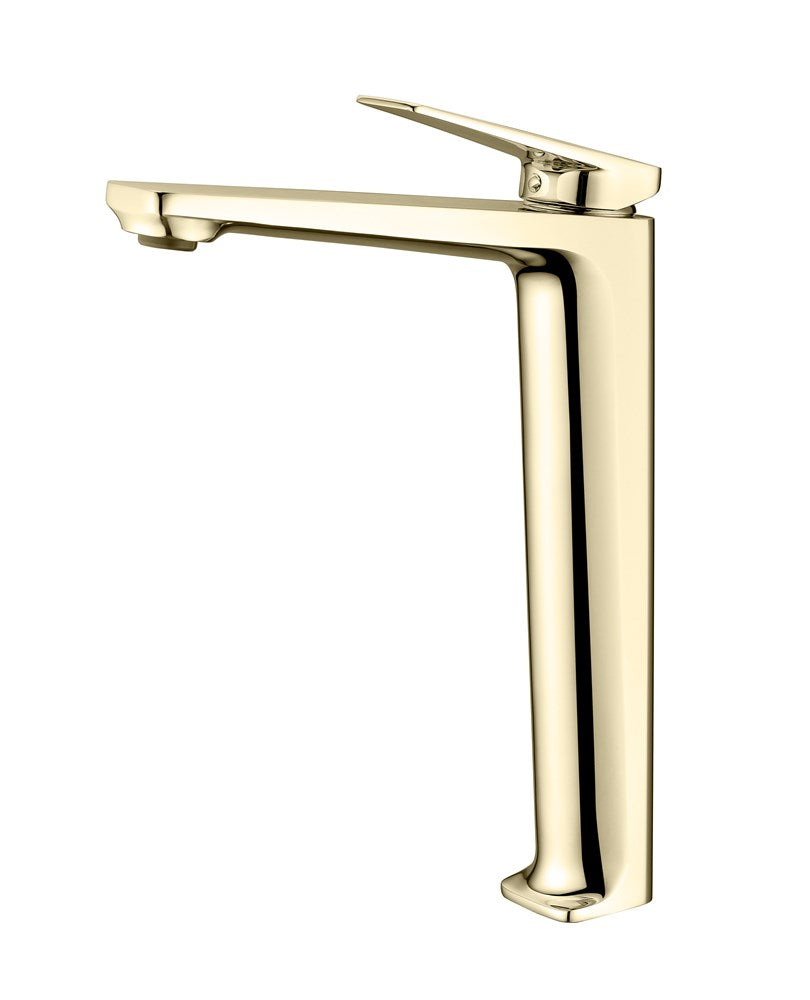 Cavallo Brushed Yellow Gold Tall Basin Mixer