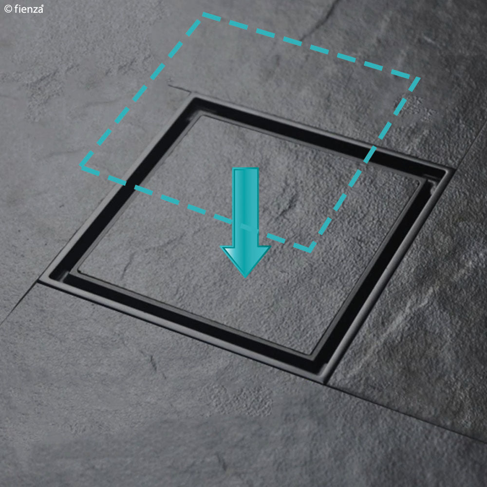 Square Tile 2-in-1 Floor Waste, 80mm Outlet, Rose Gold