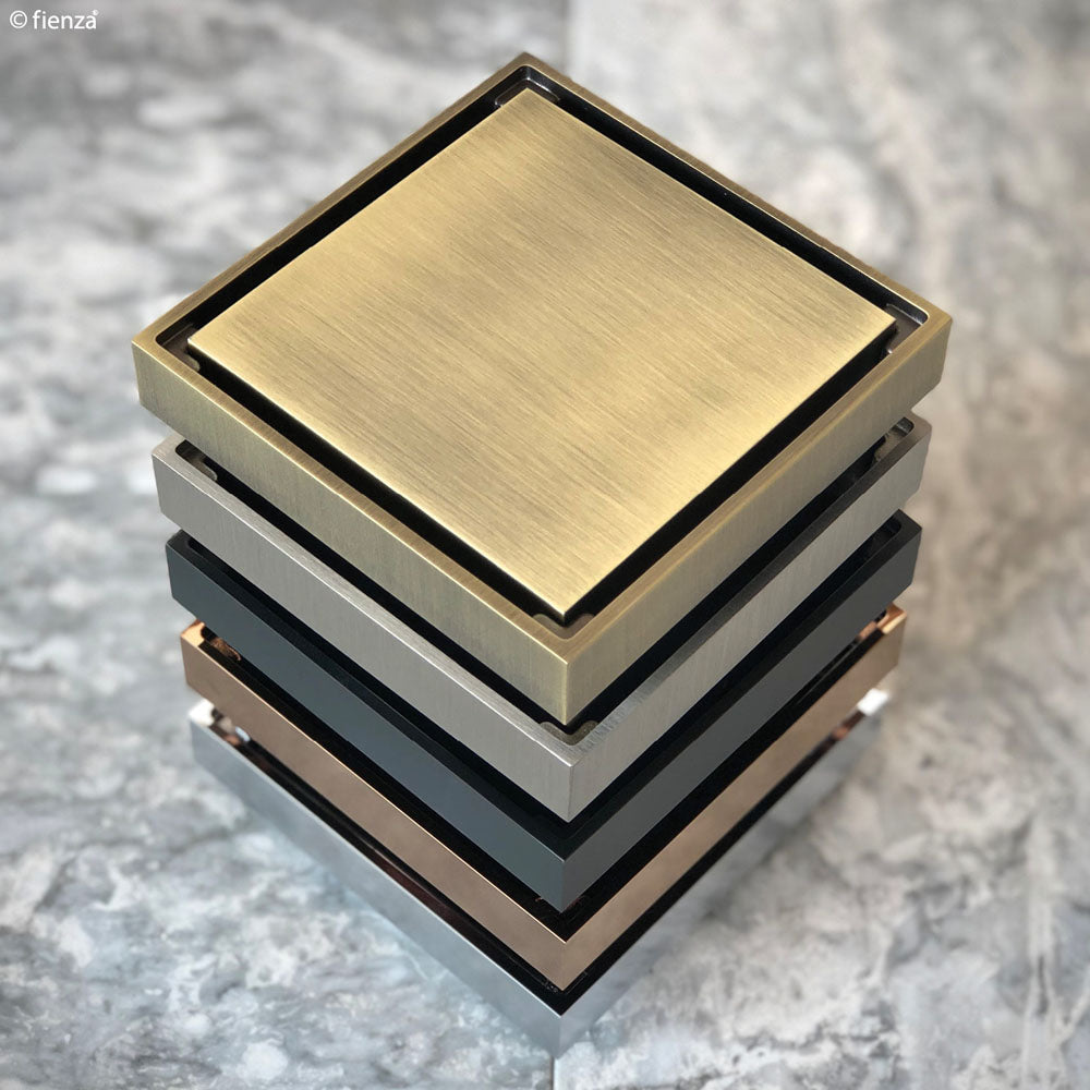 Square Tile 2-in-1 Floor Waste, 80mm Outlet, Rose Gold