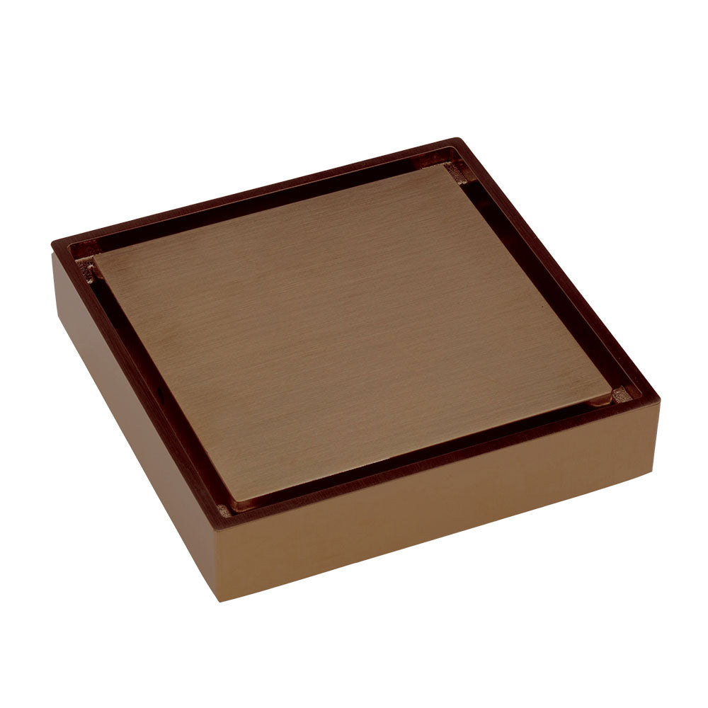 Fienza Square Tile 2-in-1 Floor Waste, 88mm Outlet - Brushed Copper