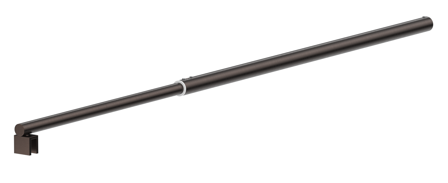 Bella Vista Shower Screen Stabiliser Bar - Round - Telescopic - Dusk Bronze