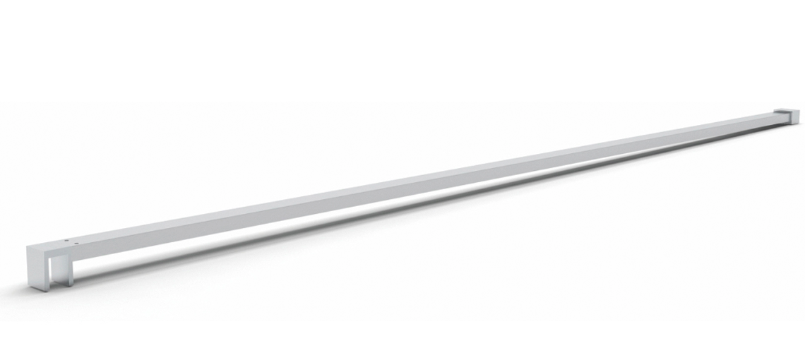 Bella Vista Shower Screen Stabiliser Bar - Square - Cut to Size - Chrome