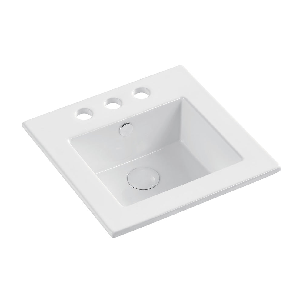 Fienza Allison Fully-Inset Basin, 3 Tap Holes