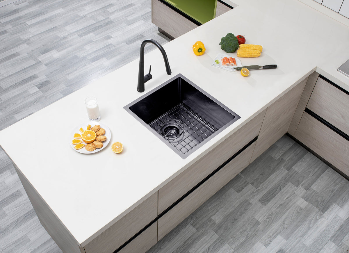 Handmade Top/Undermount Single Bowl Kitchen Sink | 390x450x215mm