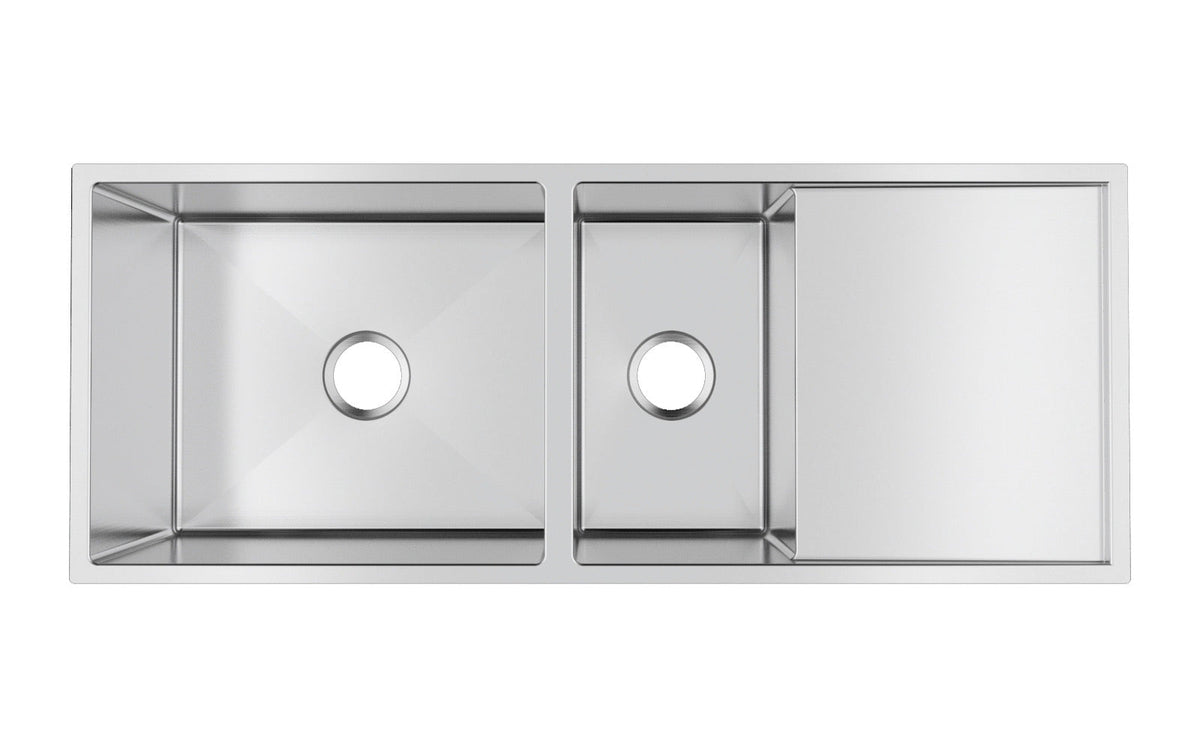 1160x460x230mm 1.2mm Handmade Top/Undermount One and a half Bowls Kitchen Sink