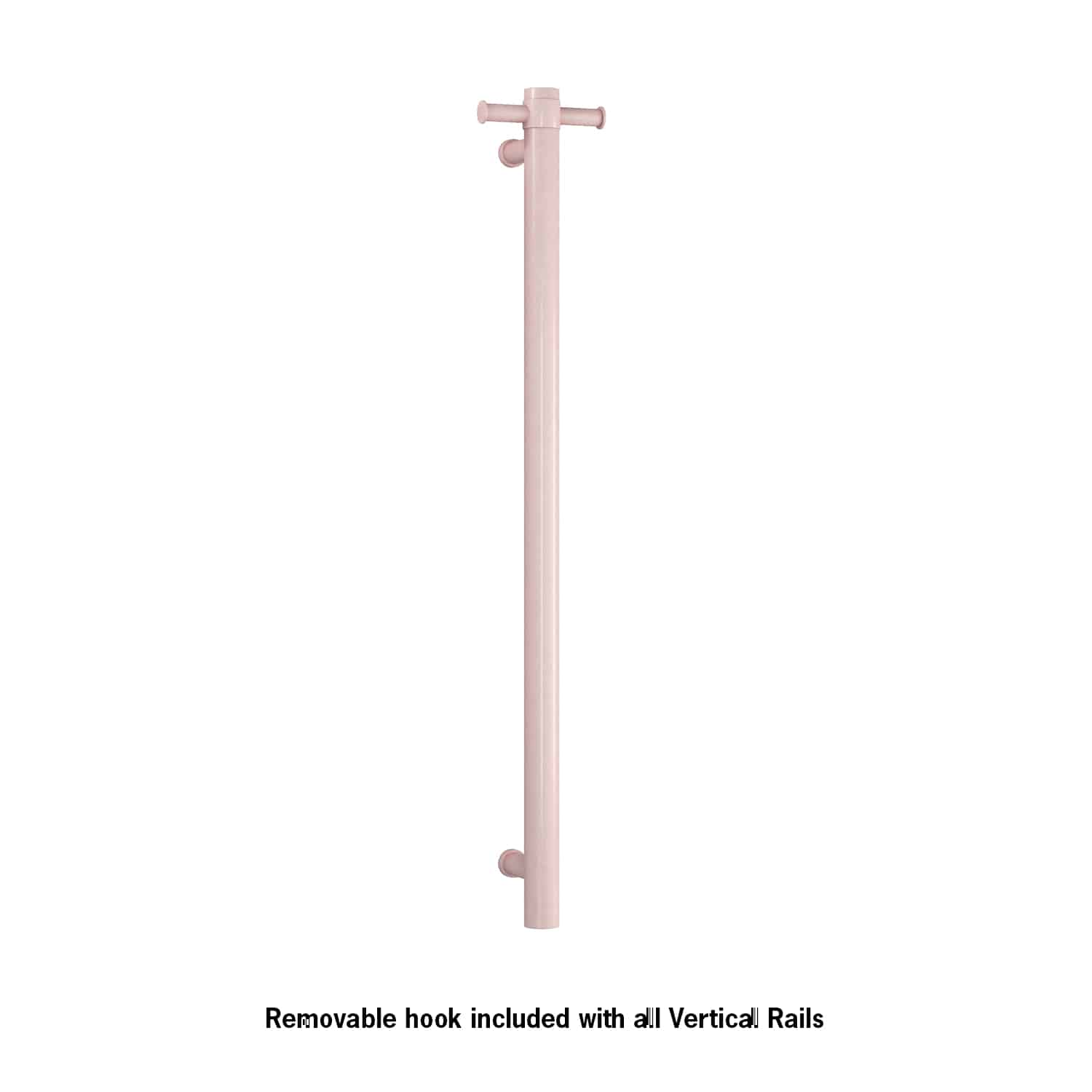 Thermorail Straight/Round 12Volt Vertical Bar With Optional Hook - Dusty Pink