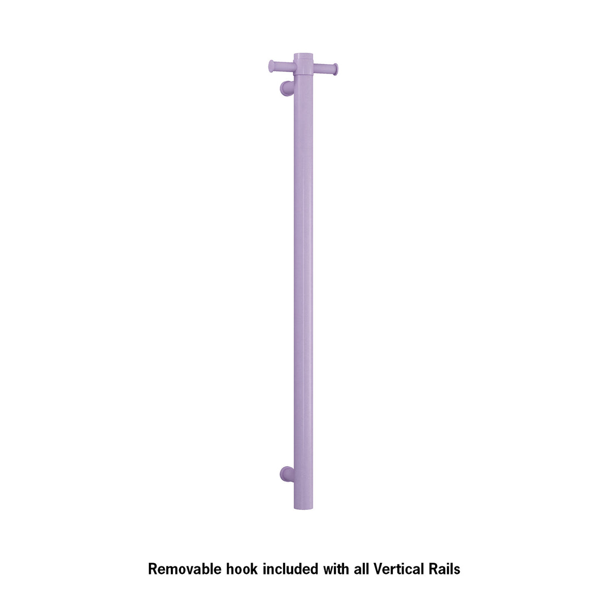 Thermorail Straight/Round 12Volt Vertical Bar With Optional Hook - Lilac Satin