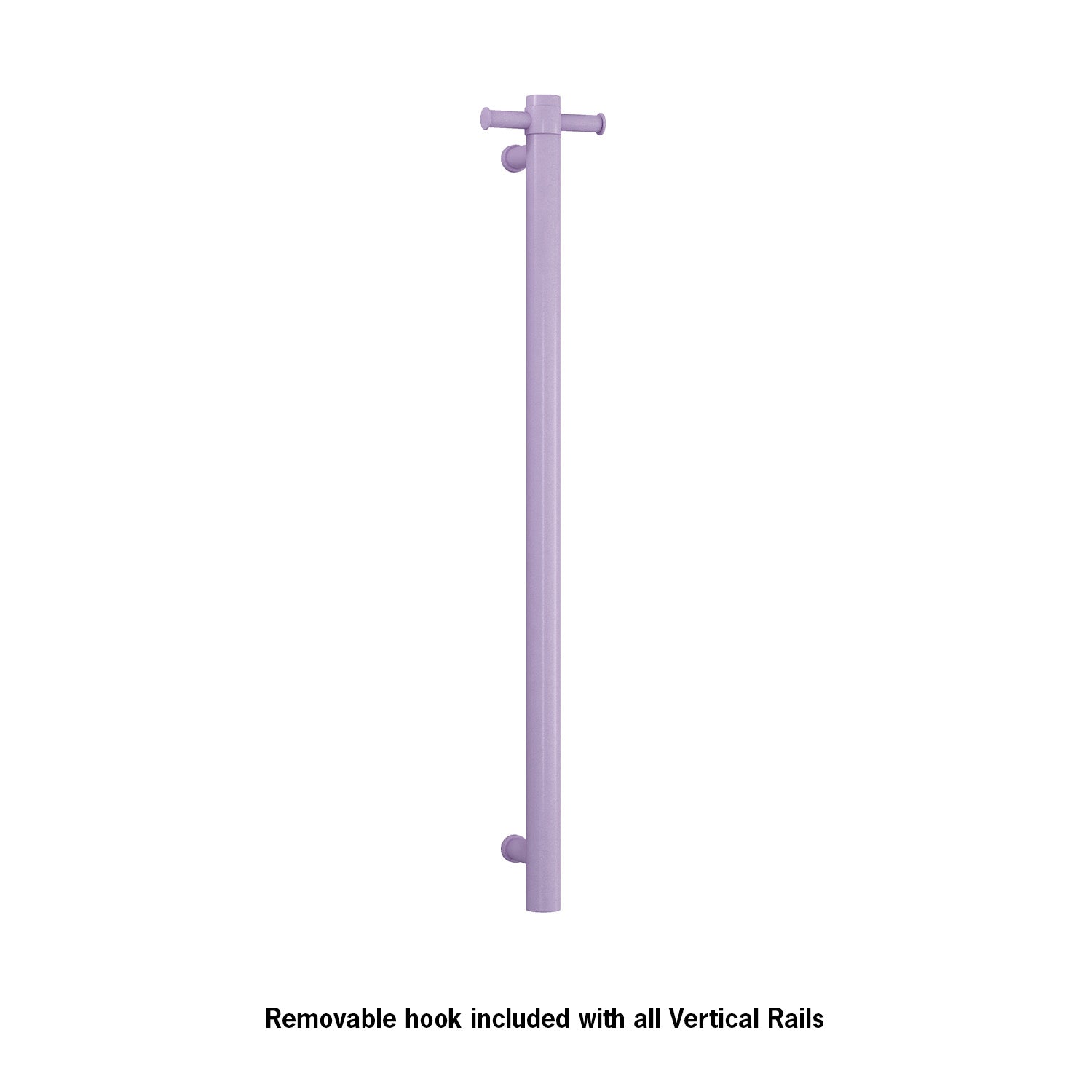 Thermorail Straight/Round 12Volt Vertical Bar With Optional Hook - Lilac Satin