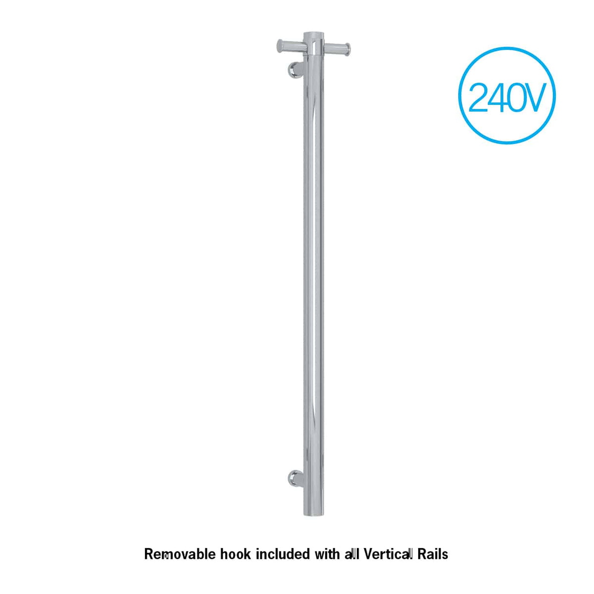 Thermorail Straight/Round 240Volt Vertical Bar With Optional Hook