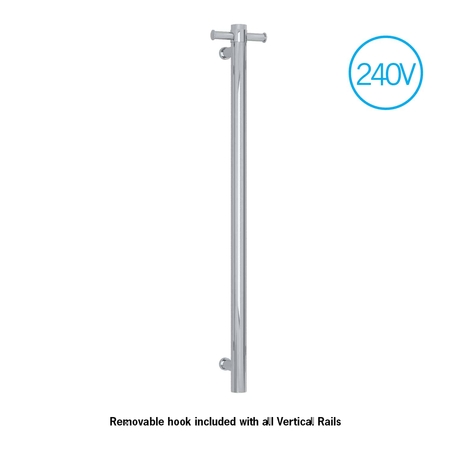 Thermorail Straight/Round 240Volt Vertical Bar With Optional Hook