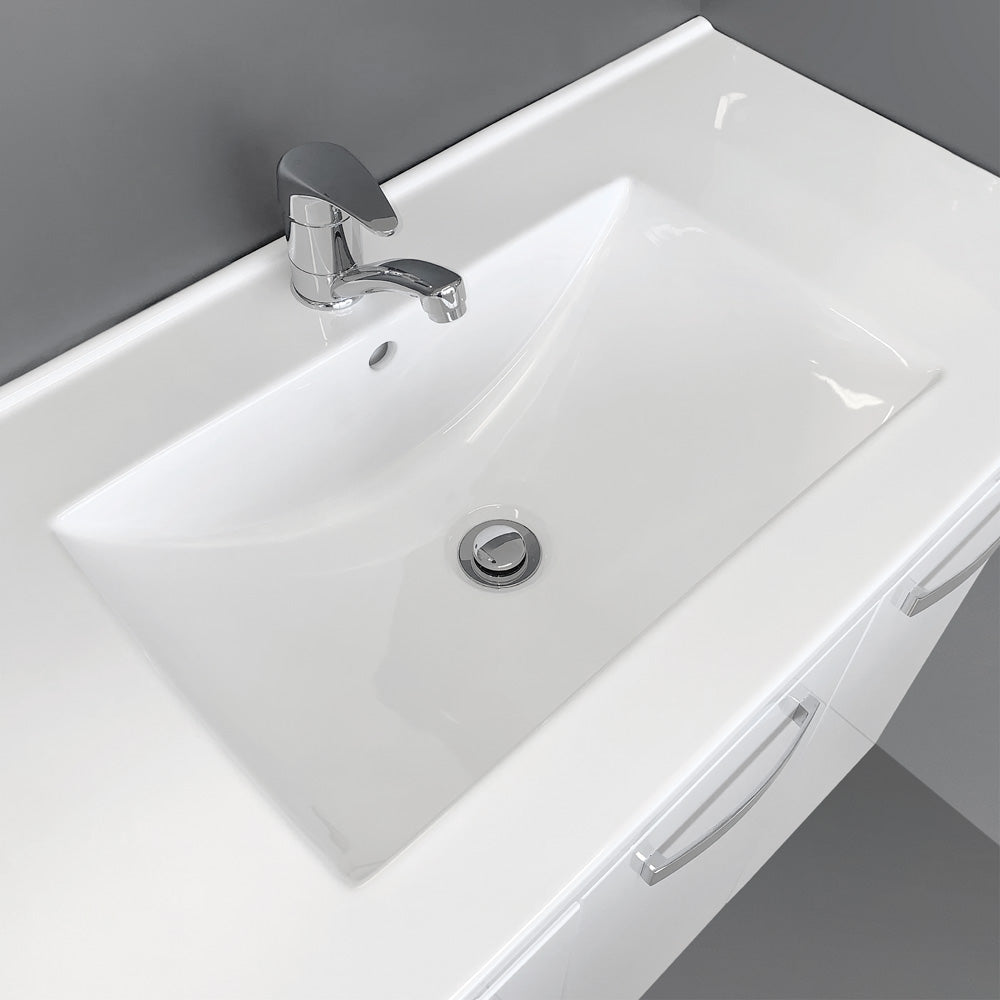 Dolce Amato 750 Satin Black Wall-Hung Vanity