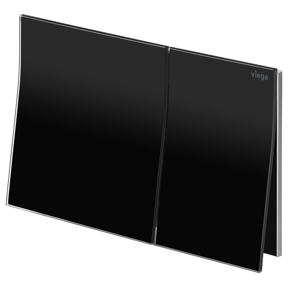 Viega Visign More 200 Angled Flush Plate, Matte Black Metal