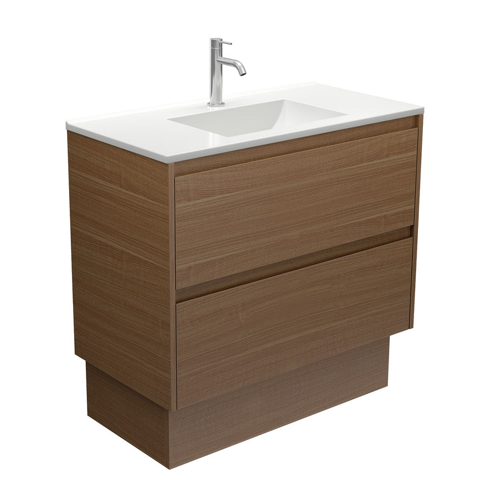 Vanessa Amato Walnut 900 Vanity on Kick