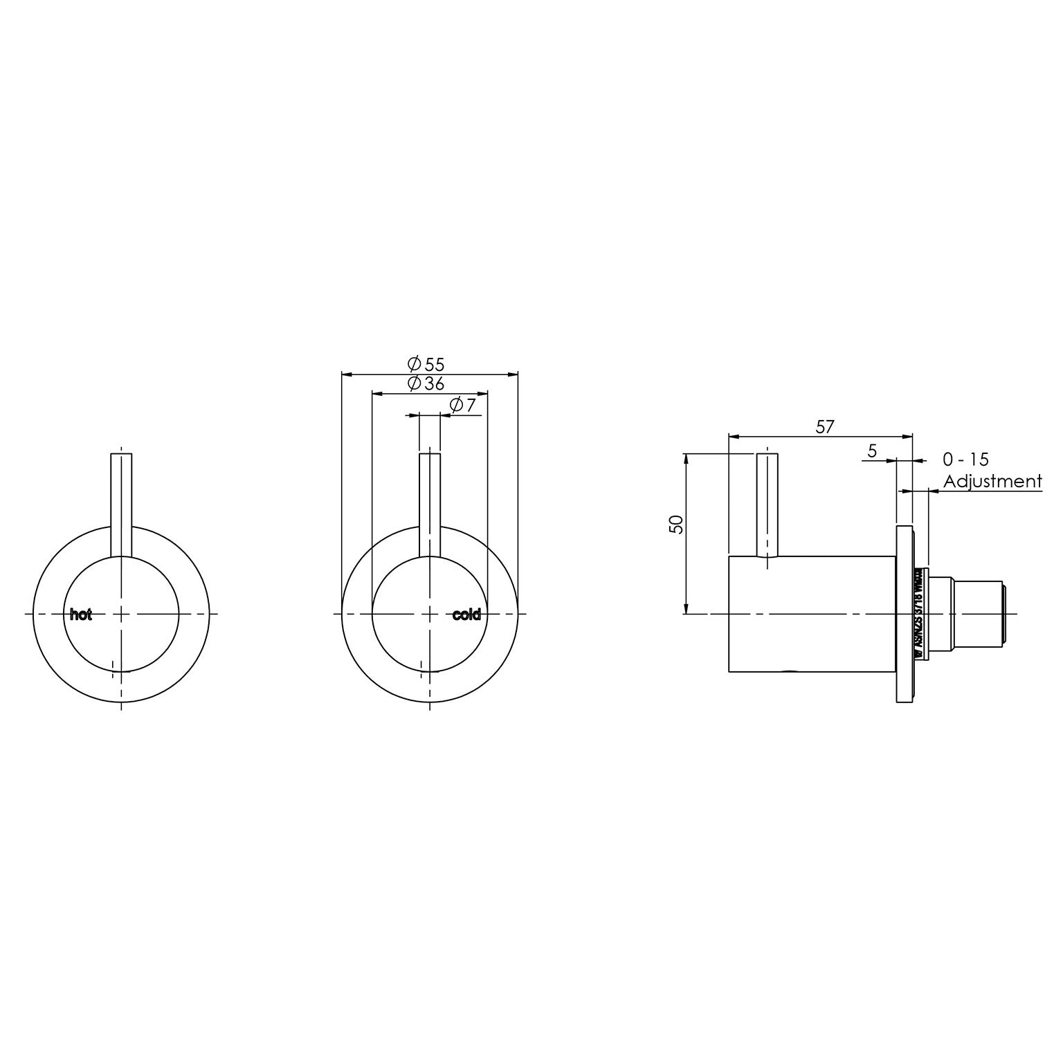 Phoenix Vivid Slimline Wall Top Assemblies – Lead Free