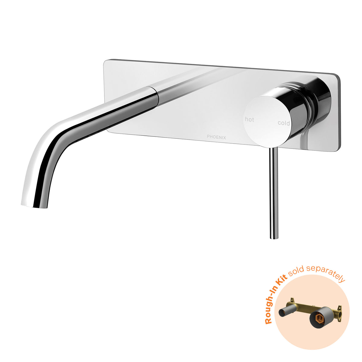 Phoenix Vivid Slimline SwitchMix Wall Basin / Bath Mixer Set 180mm (Fit-Off Kit Only) – Lead Free