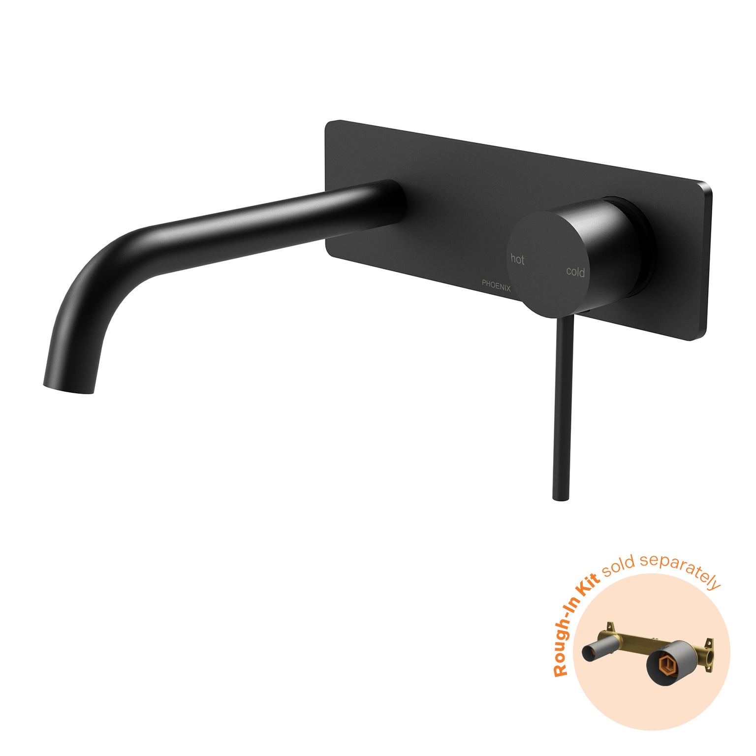 Phoenix Vivid Slimline SwitchMix Wall Basin / Bath Mixer Set 180mm (Fit-Off Kit Only) – Lead Free