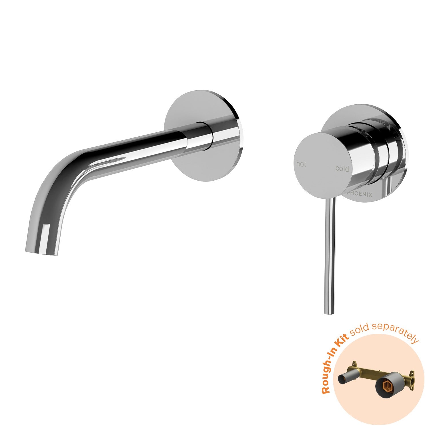 Phoenix Vivid Slimline SwitchMix Wall Basin / Bath Mixer Set 60mm Backplates (Fit-Off Kit Only) – Lead Free