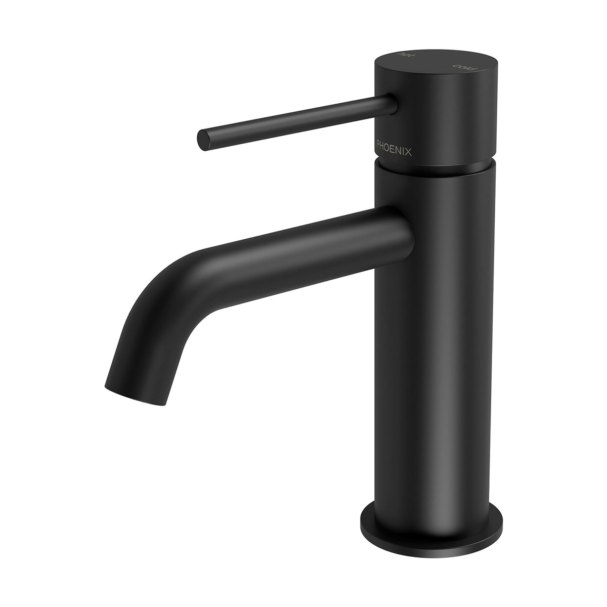 Phoenix Vivid Slimline Basin Mixer Curved Outlet