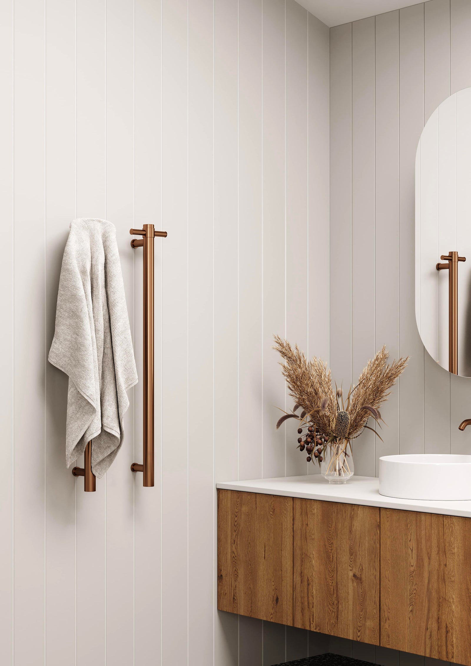 Thermorail Straight/Round 12Volt Vertical Bar With Optional Hook