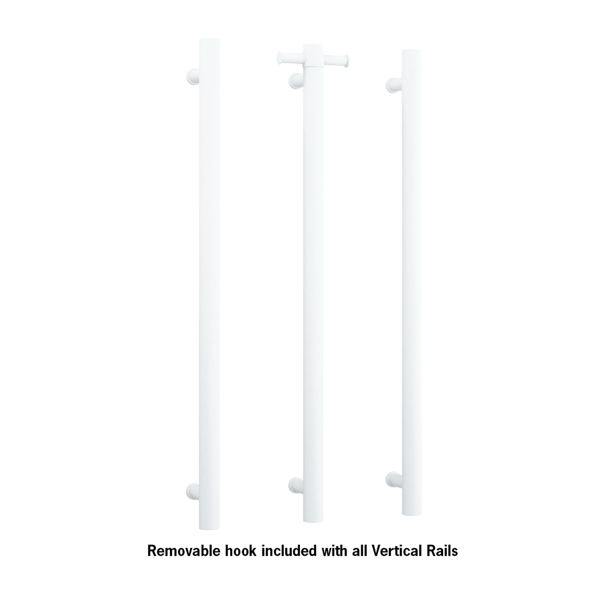Thermorail Straight/Round 12Volt Vertical Bar With Optional Hook