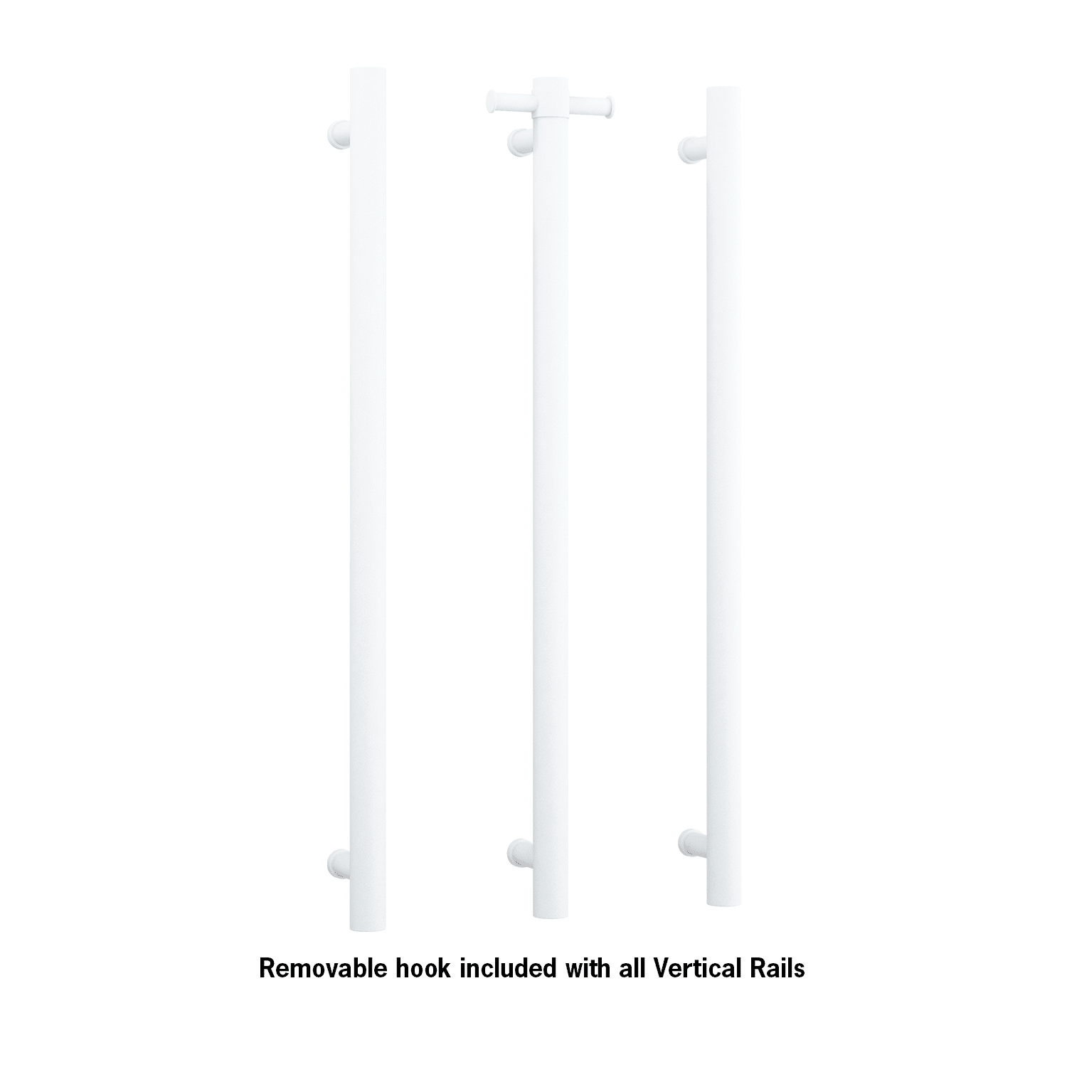 Thermorail Straight/Round 12Volt Vertical Bar With Optional Hook