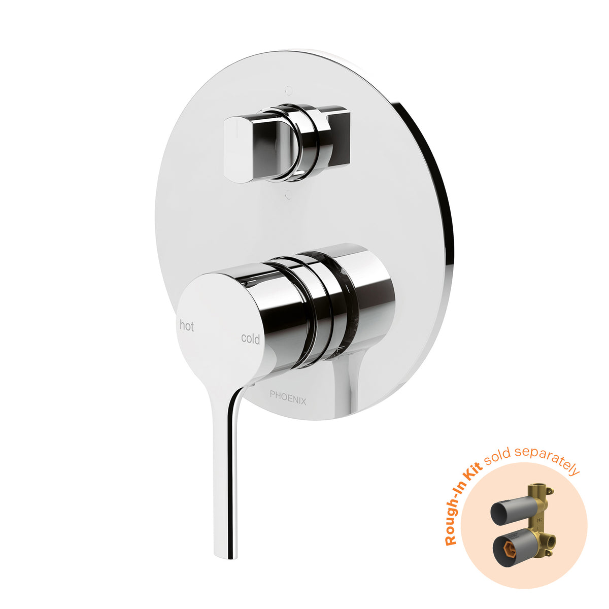 Phoenix Vivid Slimline Oval SwitchMix Shower / Bath Diverter Mixer (Fit-Off Kit Only)