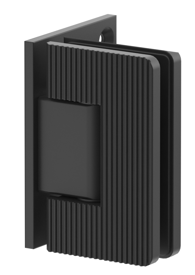 Bella Vista Shower Screen Hinge - Fluted - Glass to Wall - Black