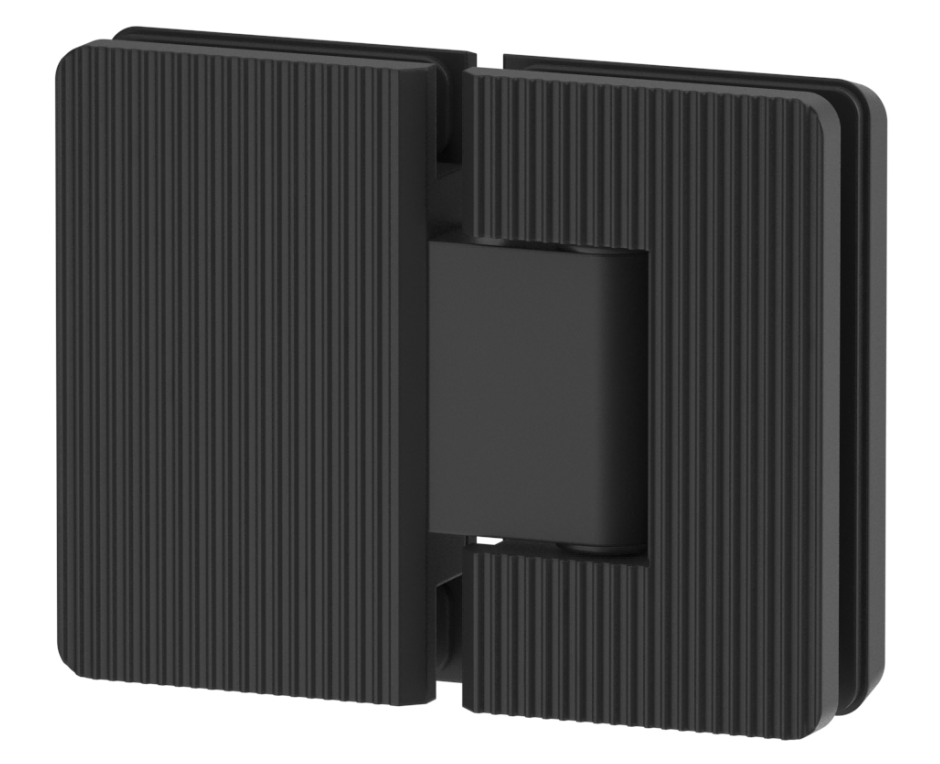 Bella Vista Shower Screen Hinge - Fluted - Glass to Glass - Black