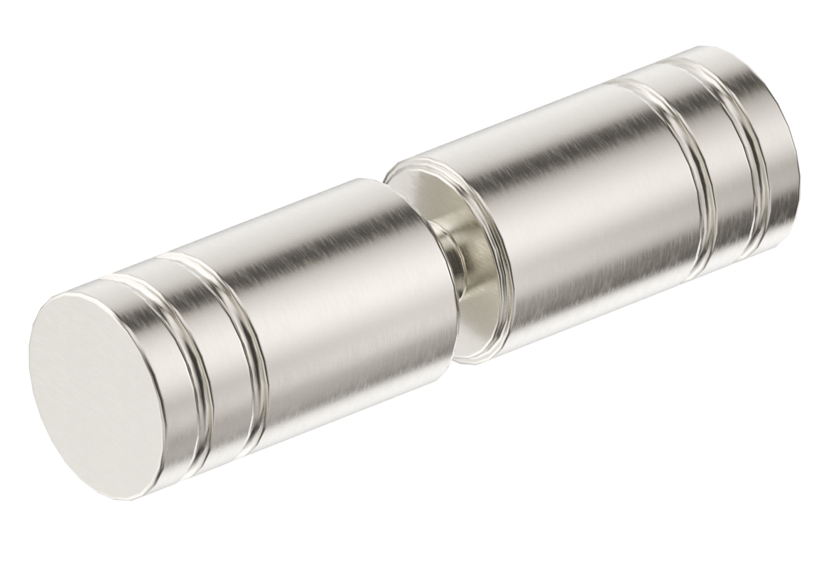 Bella Vista Shower Screen Handle - Round Slotted - Brushed Nickel