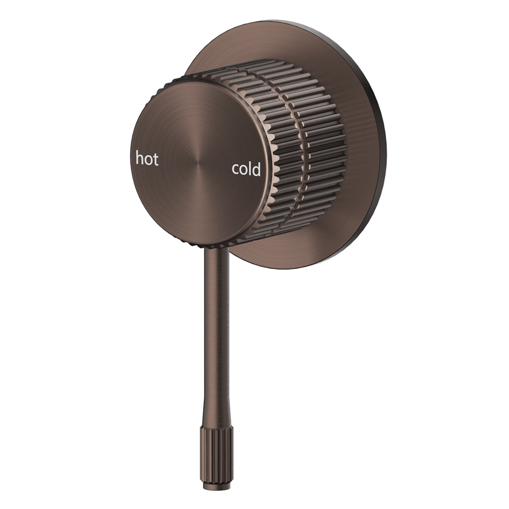Bella Vista Mica Fluted Shower Mixer - Dusk Bronze