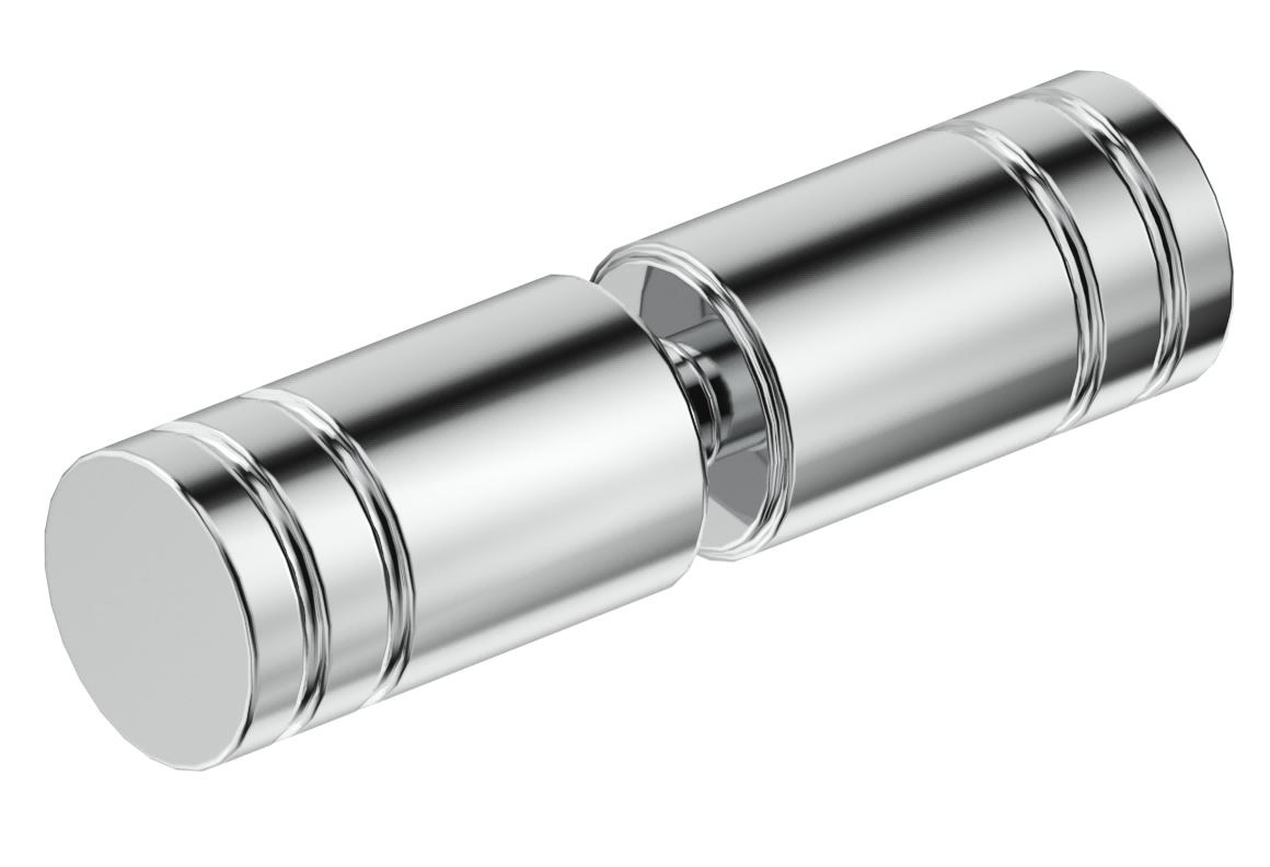 Bella Vista Shower Screen Handle - Round Slotted - Chrome