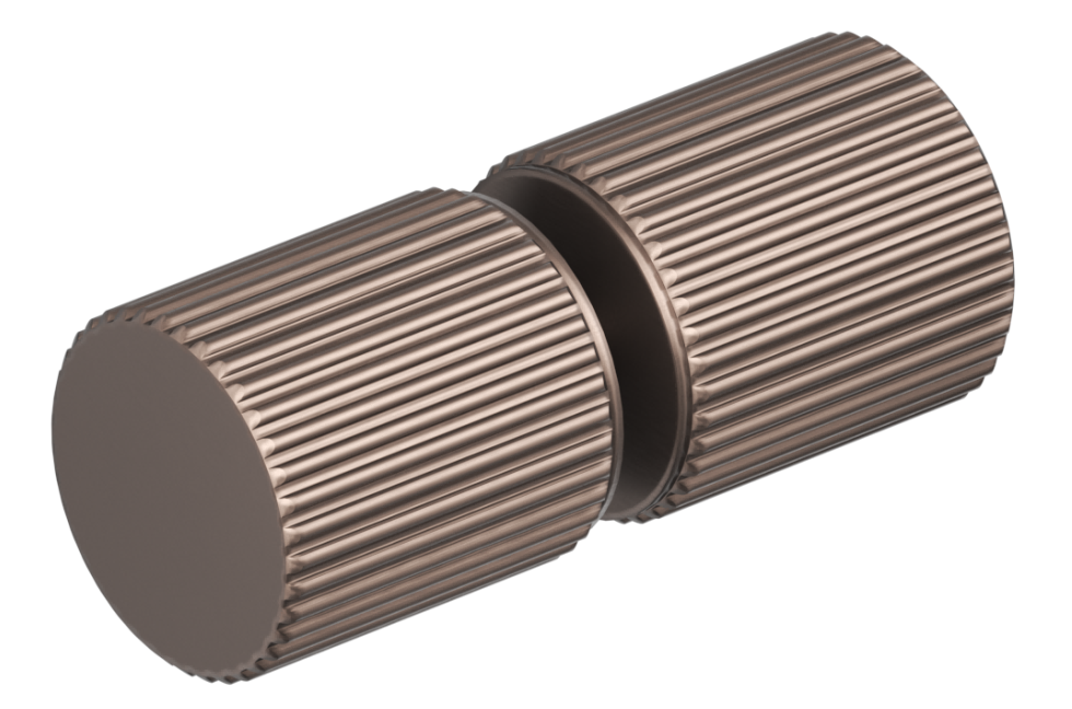 Bella Vista Shower Screen Handle - Fluted - Round - Dusk Bronze