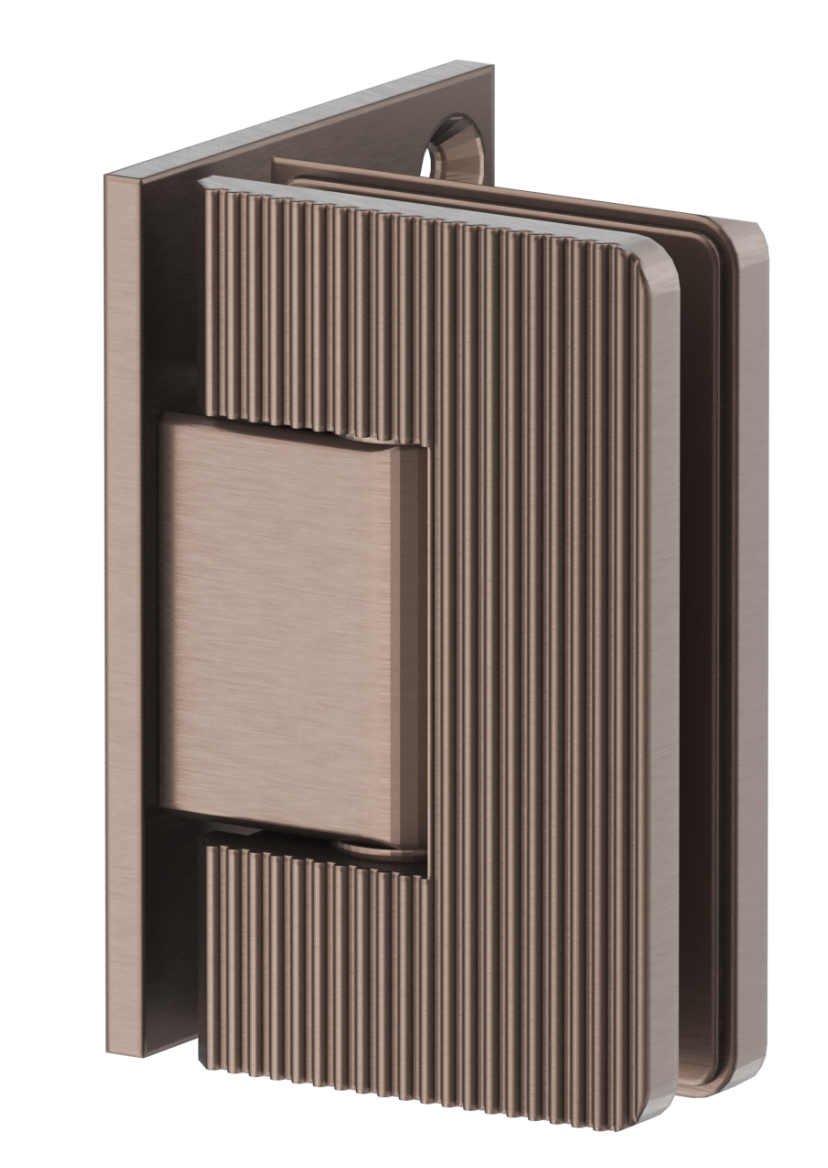 Bella Vista Shower Screen Hinge - Fluted - Glass to Wall - Dusk Bronze