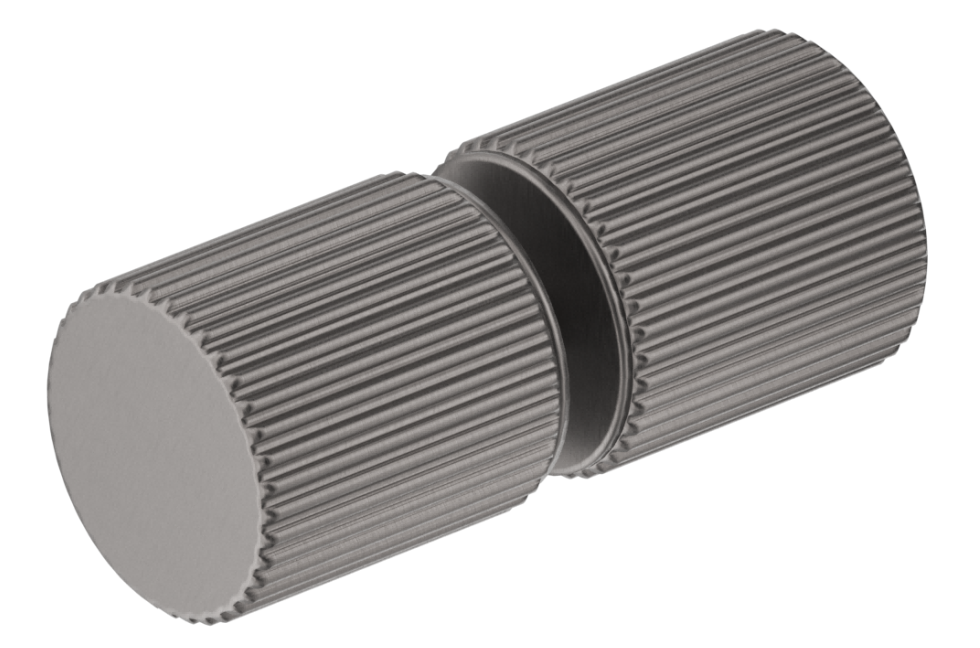 Bella Vista Shower Screen Handle - Fluted - Round - Gun Metal