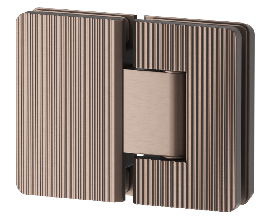 Bella Vista Shower Screen Hinge - Fluted - Glass to Glass - Dusk Bronze